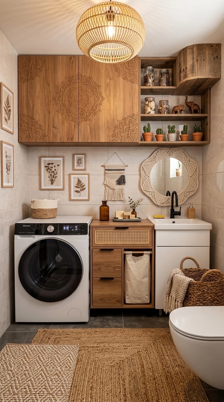 Interior design in Bohemian style — laundry by GenRoom AI