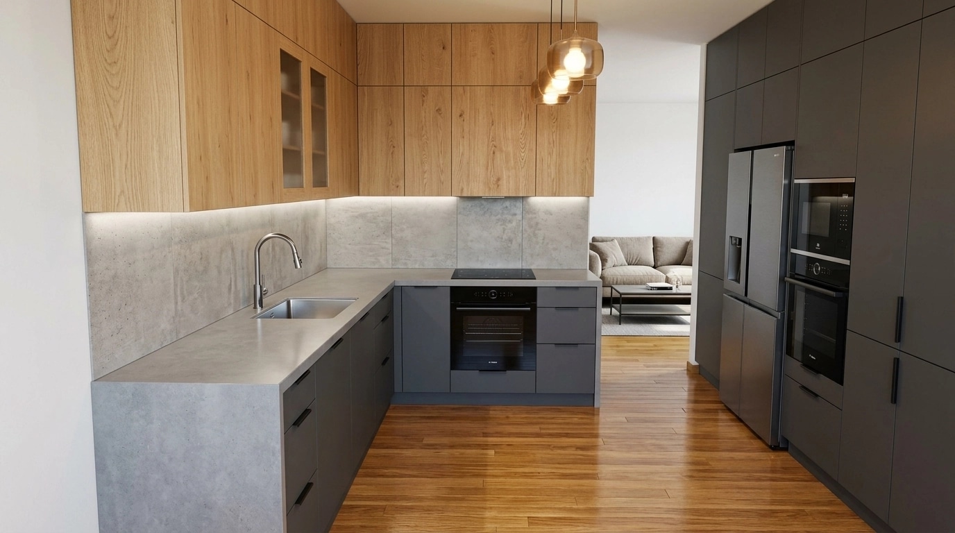 Kitchen interior in no_style style — photo by GenRoom AI