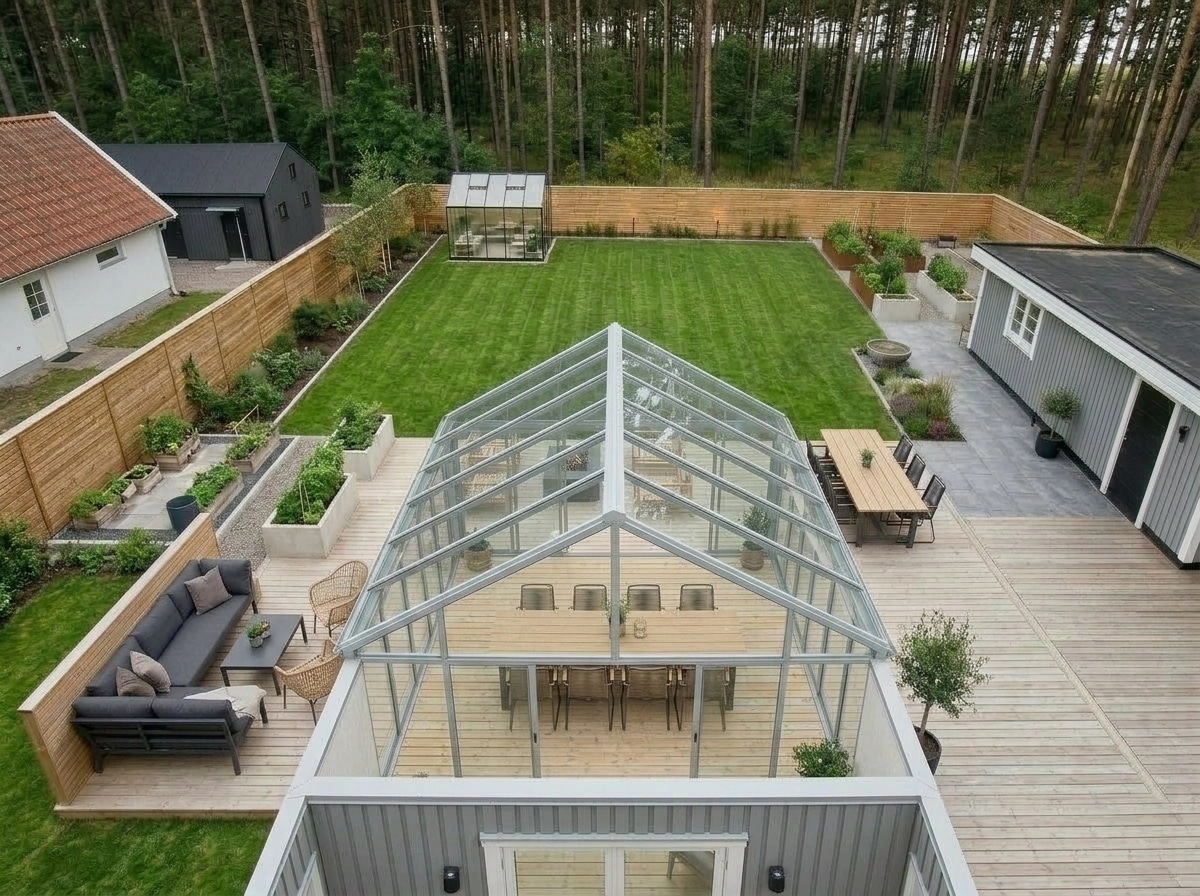 Landscape design in Scandinavian Garden style — Yard by GenRoom AI