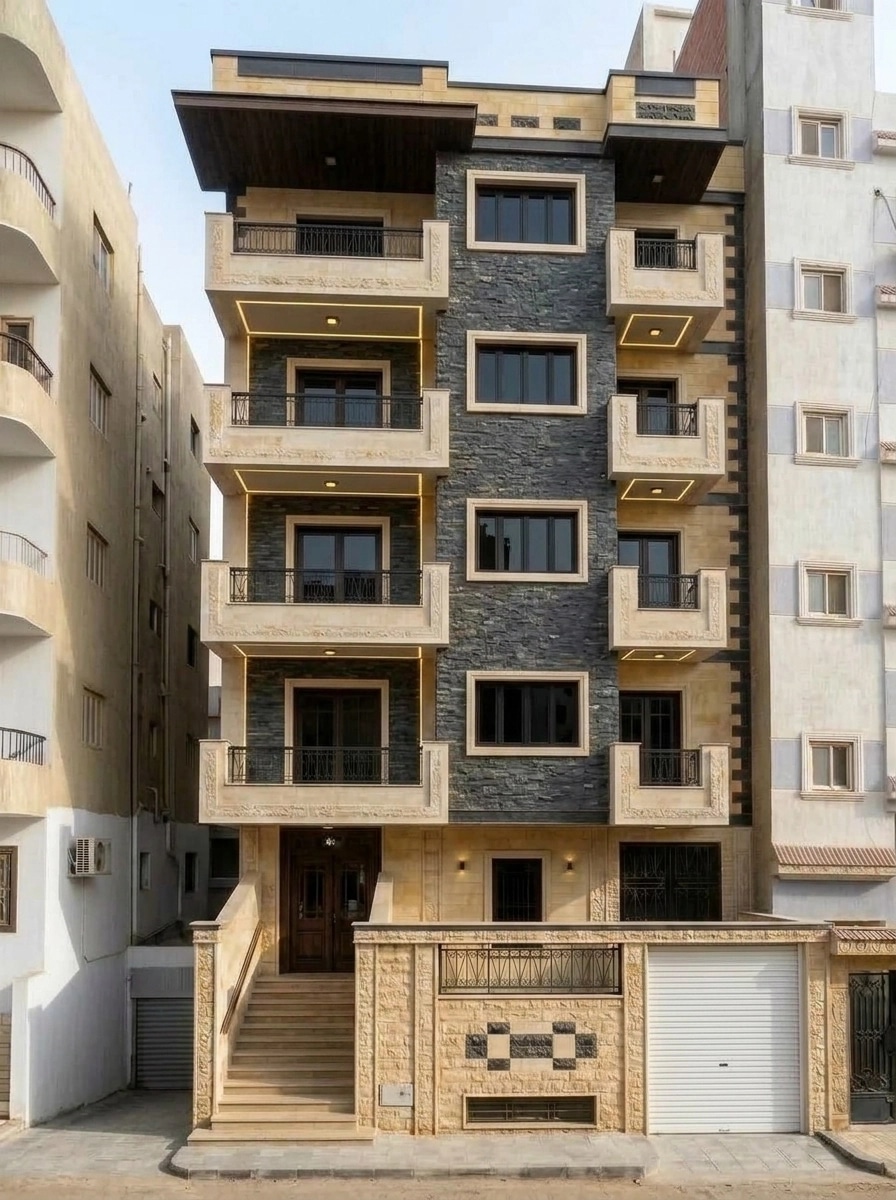 Facade design in Chalet Facade style — photo by GenRoom AI
