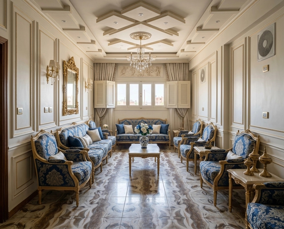 Interior design in Neoclassic style — Living Room by GenRoom AI