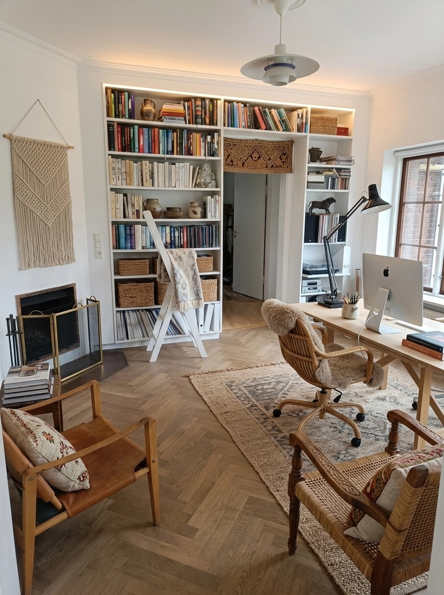 Bohemian Office design — interior photo by GenRoom AI