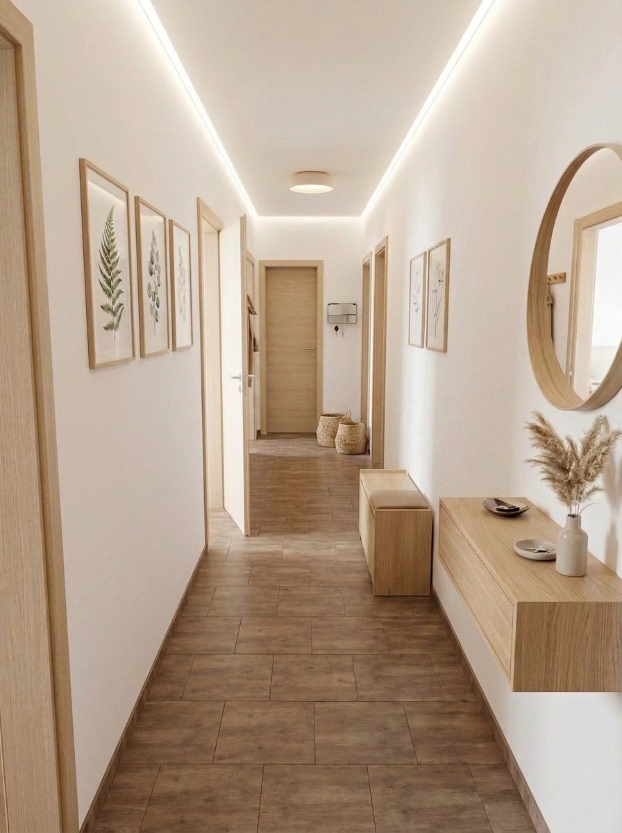 Hallway interior in Scandinavian style — photo by GenRoom AI