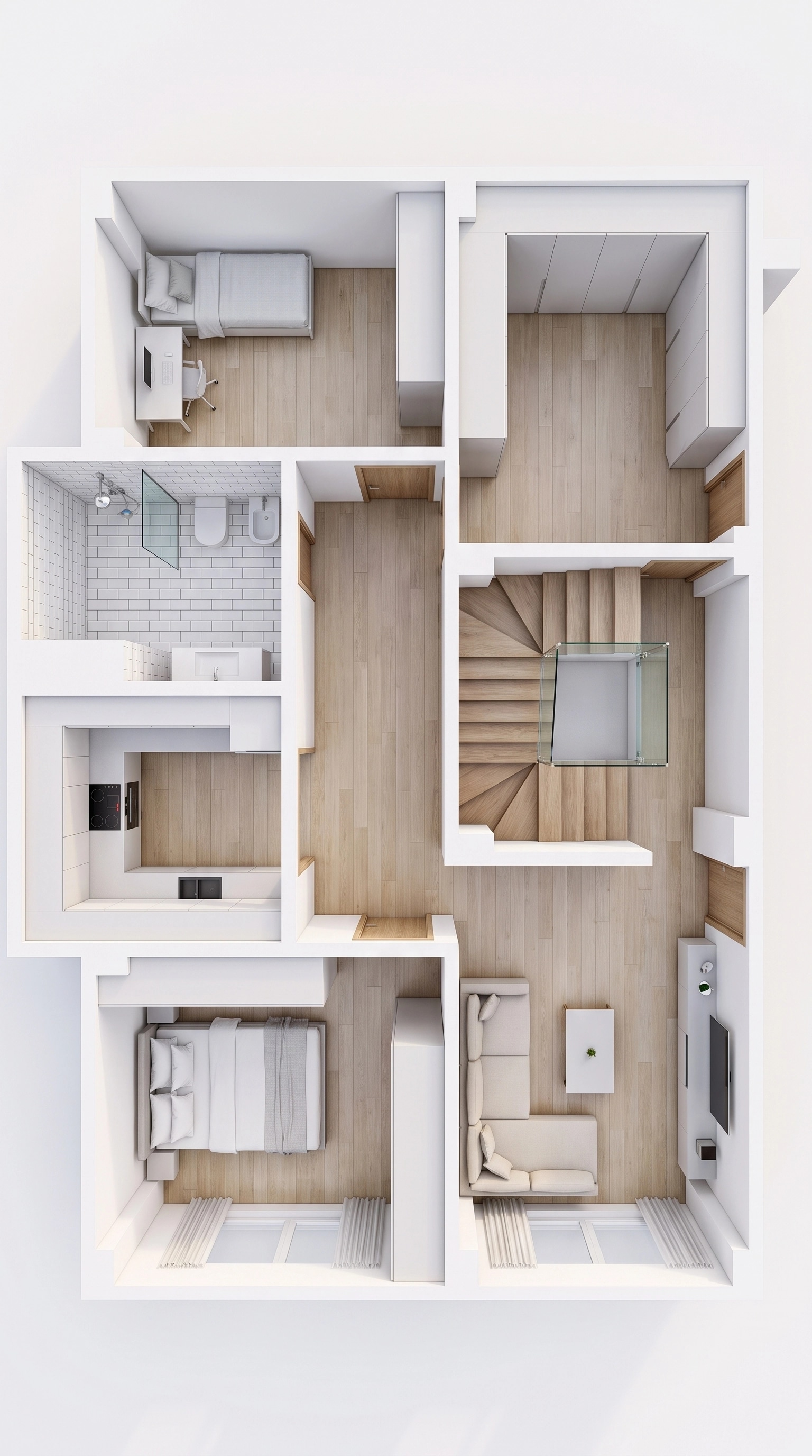Interior design in Minimalism style — Living Room by GenRoom AI