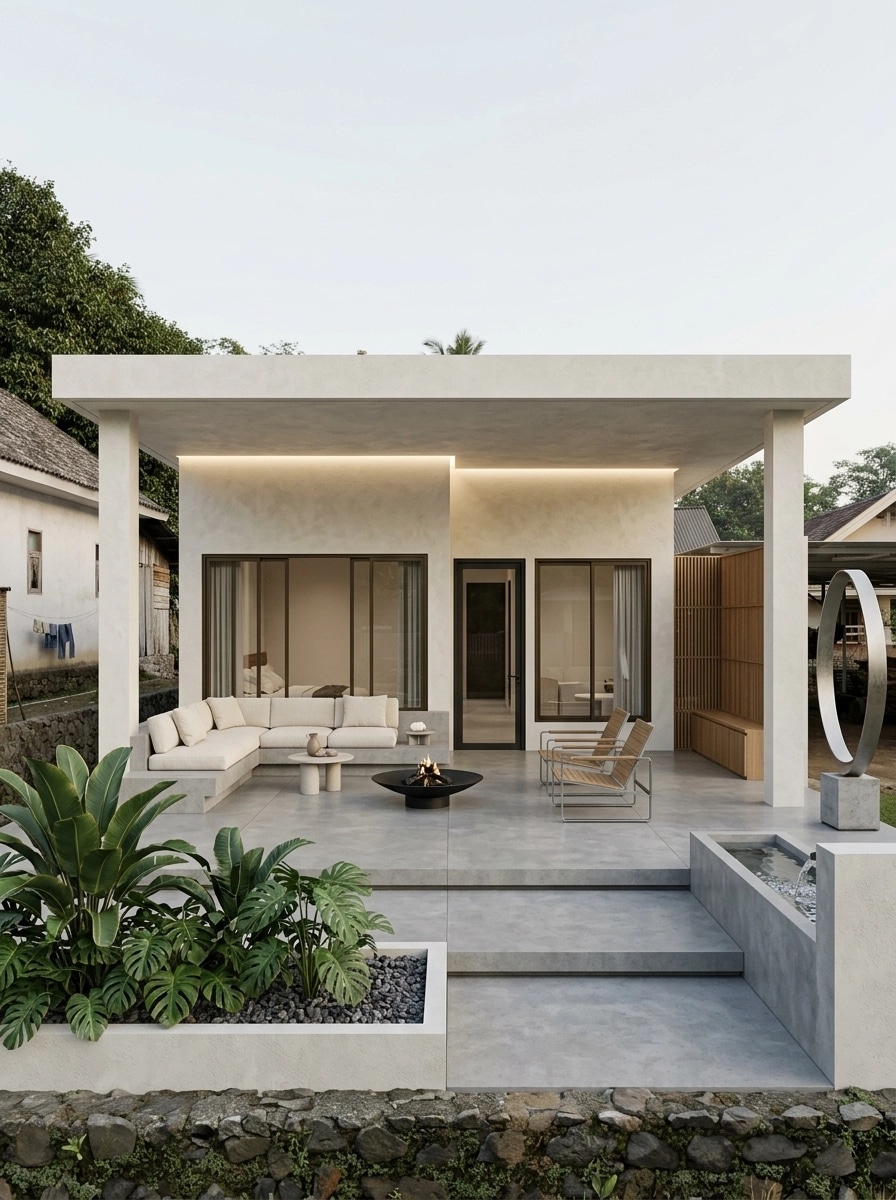 Interior design in Minimalism style — terrace by GenRoom AI