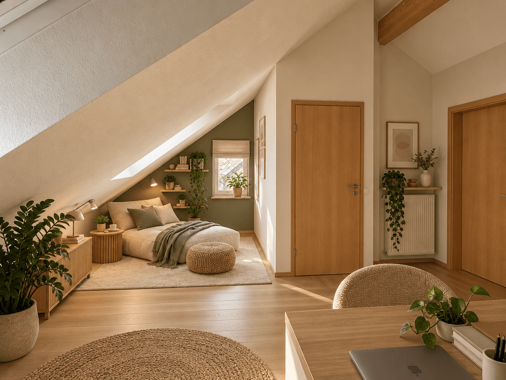 Interior design in Scandinavian style — attic by GenRoom AI