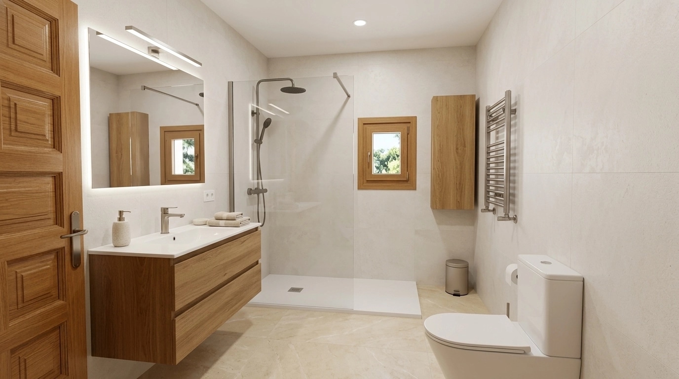 Bathroom interior in no_style style — photo by GenRoom AI