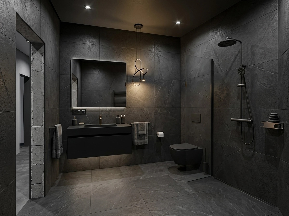 Blacktec Banyo design — interior photo by GenRoom AI