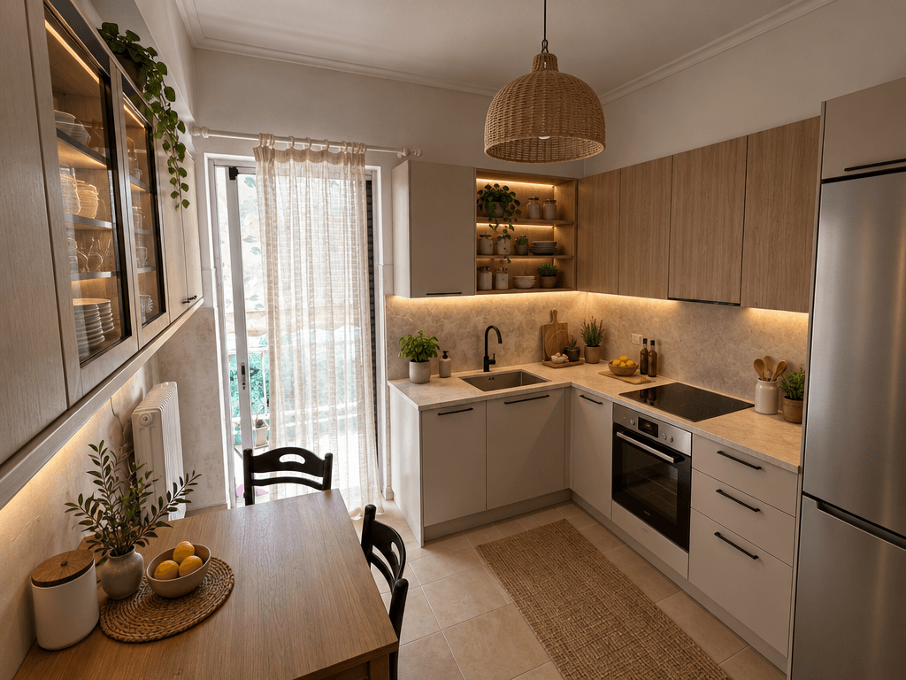 Kitchen interior in Contemporary style — photo by GenRoom AI