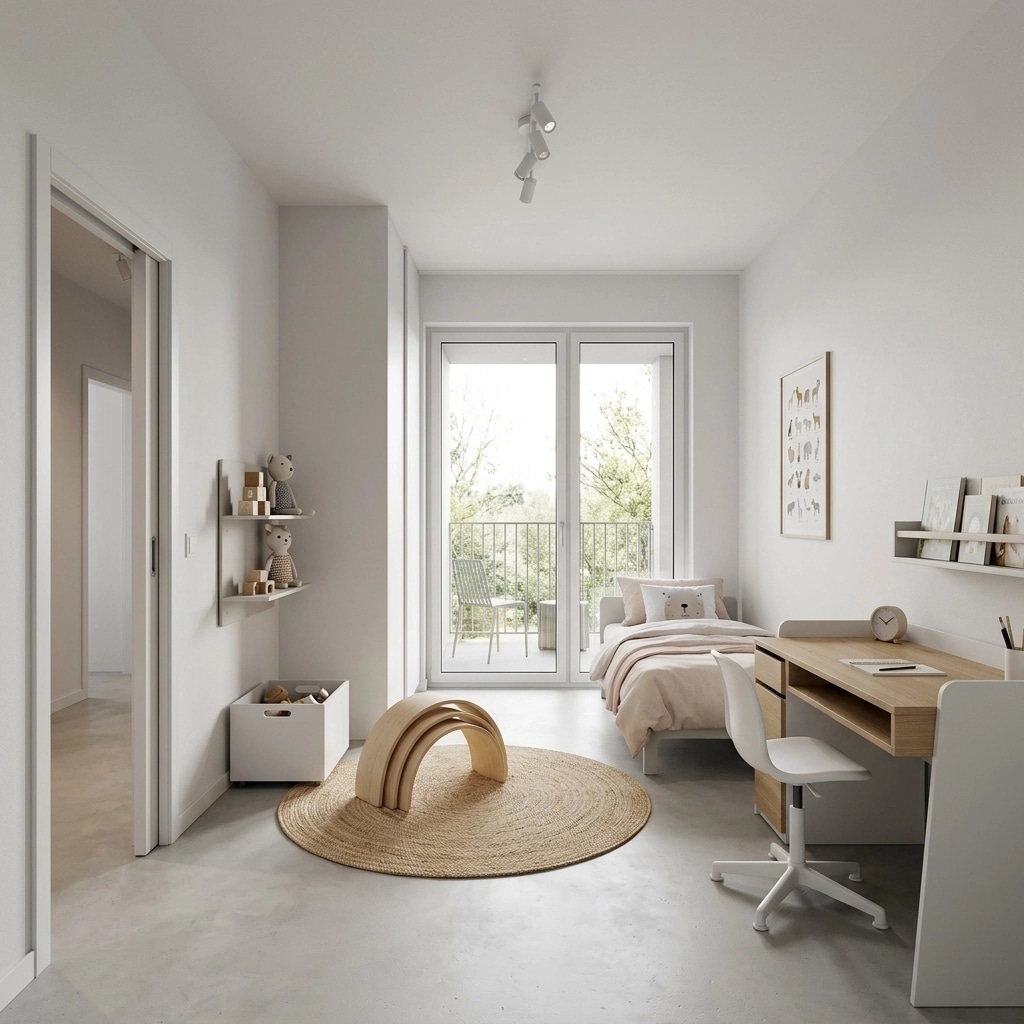 Minimalism Camera dei Bambini design — interior photo by GenRoom AI