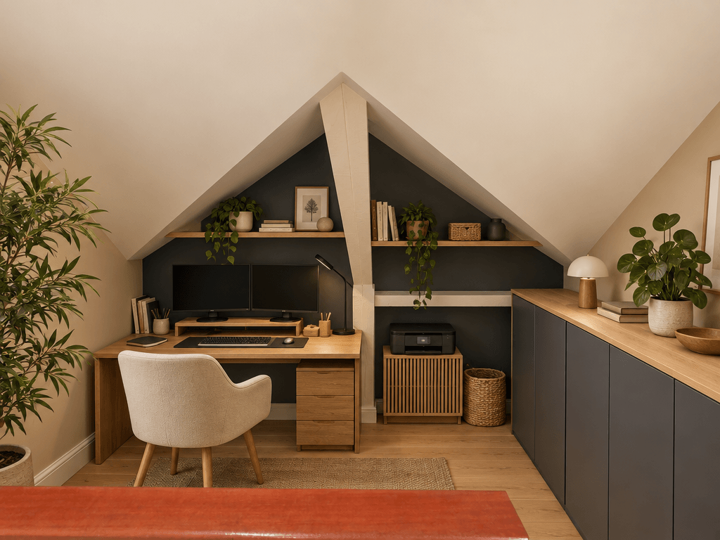 Interior design in Scandinavian style — home_office by GenRoom AI