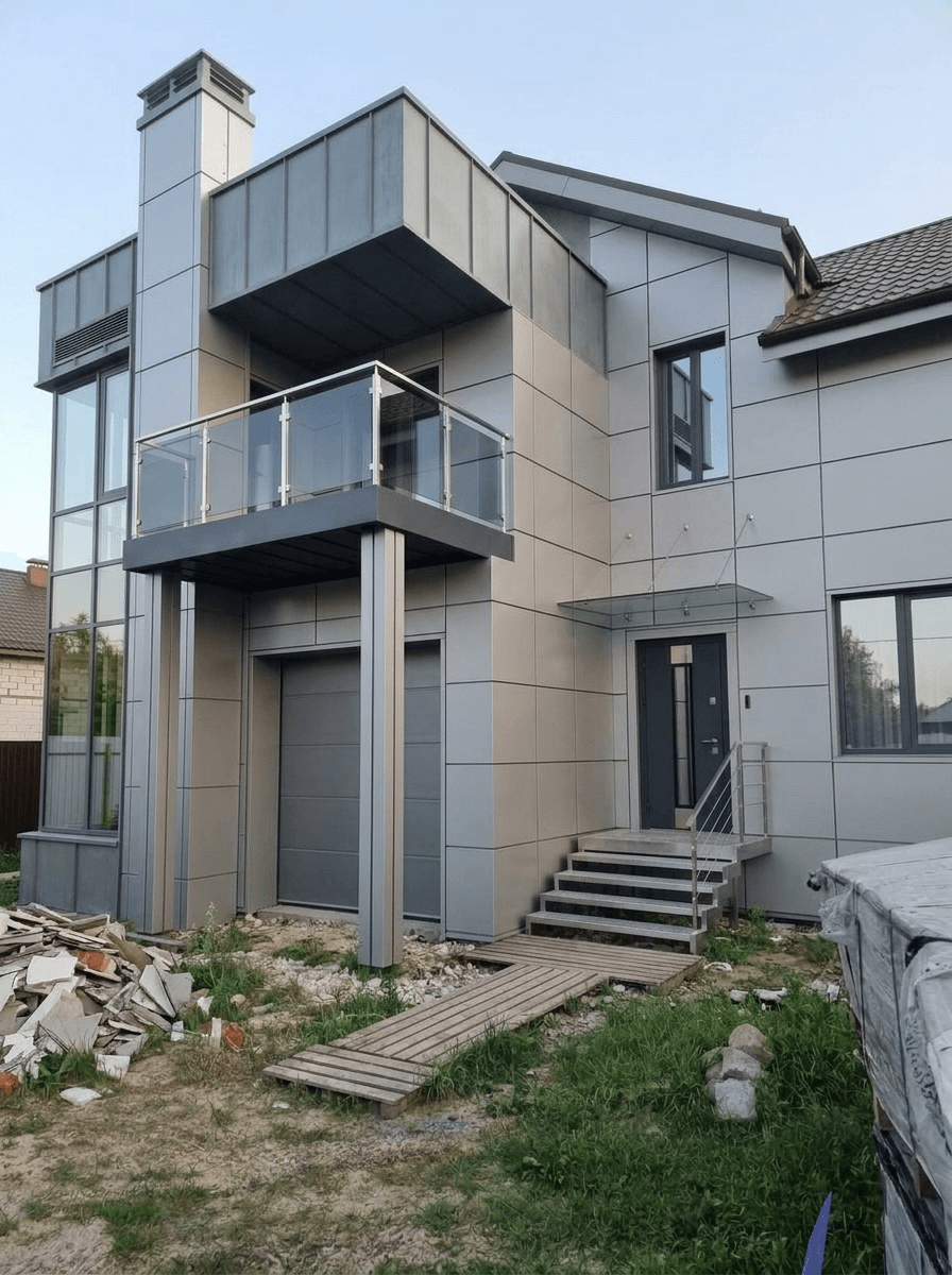 Facade design in Hi-Tech Facade style — Facade by GenRoom AI