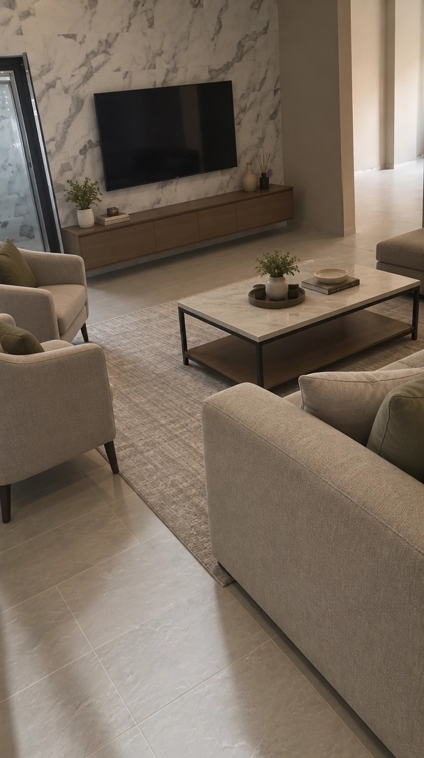 Interior design in Minimalism style — Living Room by GenRoom AI