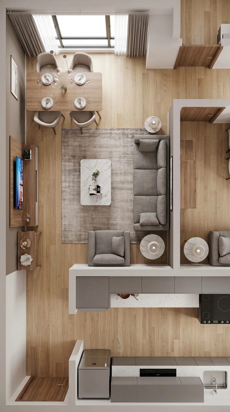 Interior design in Contemporary style — Living Room by GenRoom AI