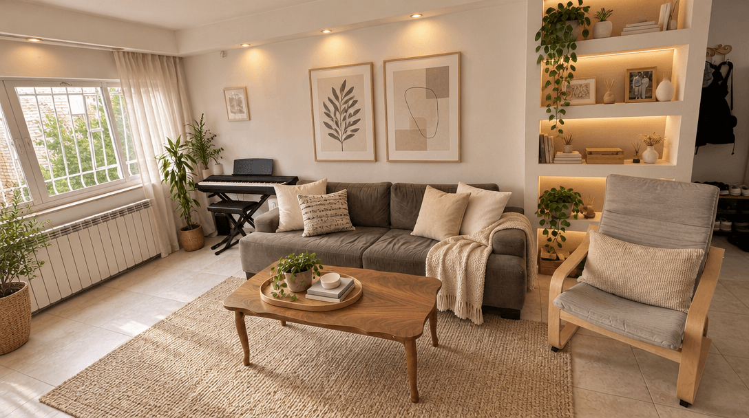 Interior design in Scandinavian style — Living Room by GenRoom AI