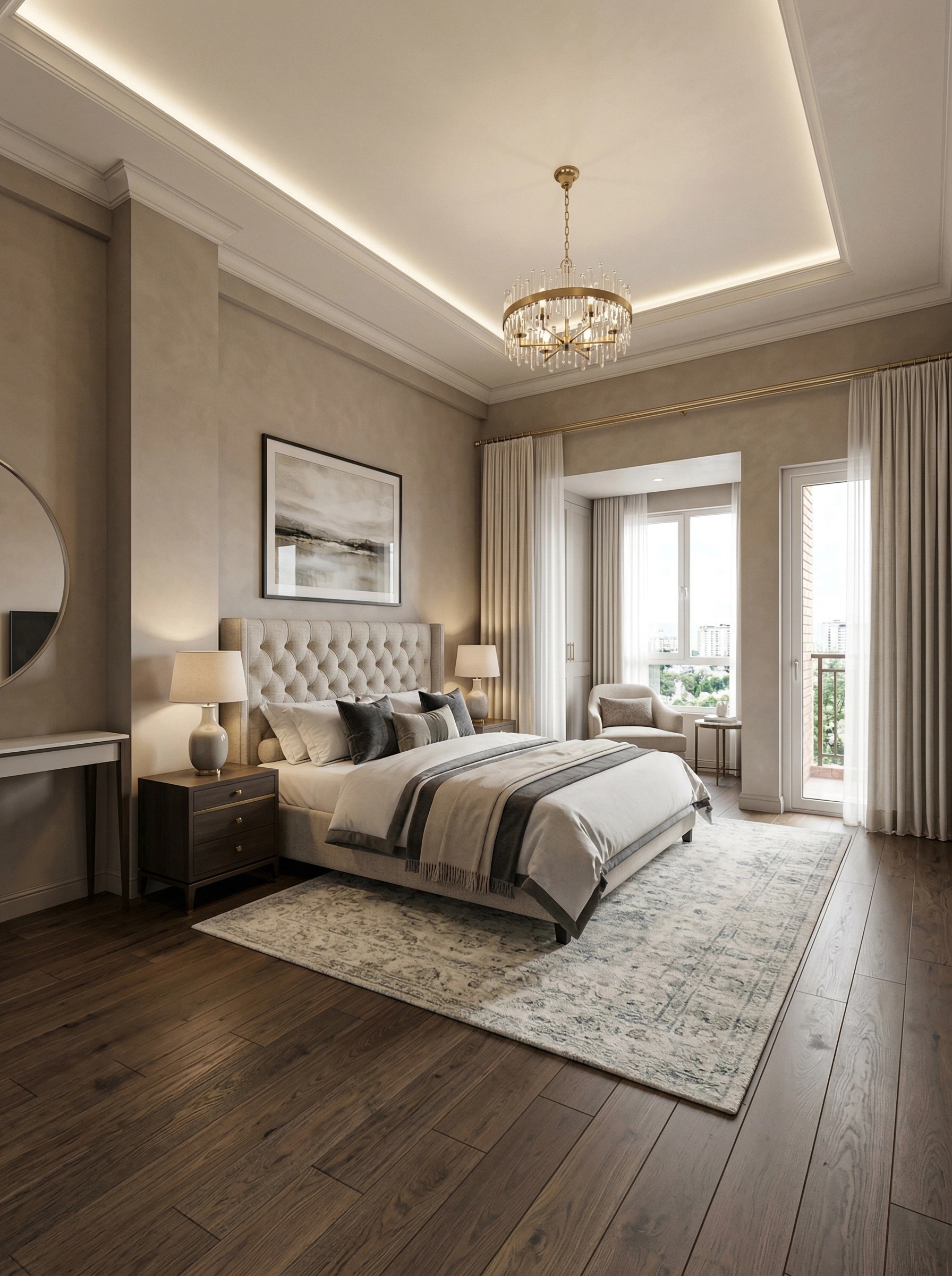 Interior design in Transitional style — Bedroom by GenRoom AI