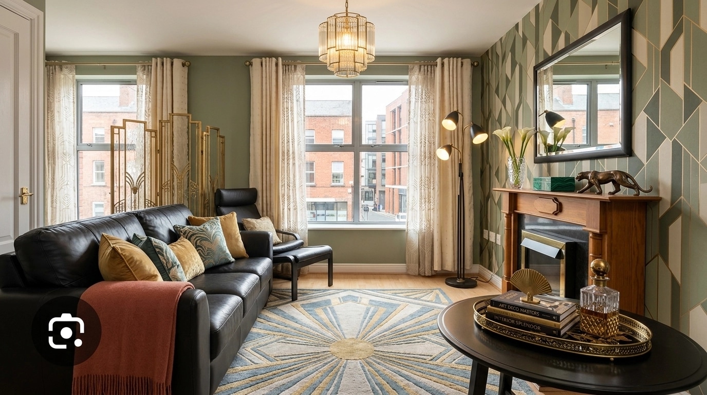 Art Deco Living Room design — interior photo by GenRoom AI