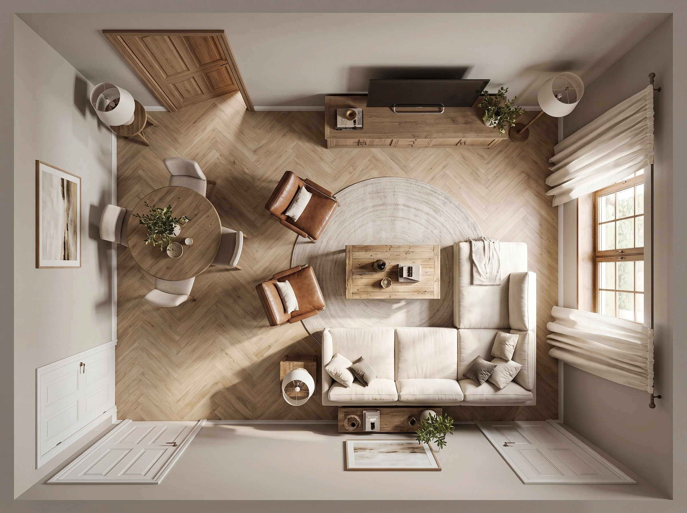 Transitional Living Room design — interior photo by GenRoom AI