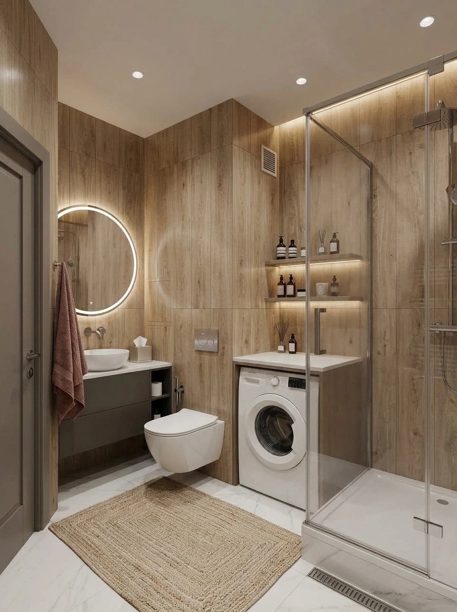 Bathroom interior in Contemporary style — photo by GenRoom AI