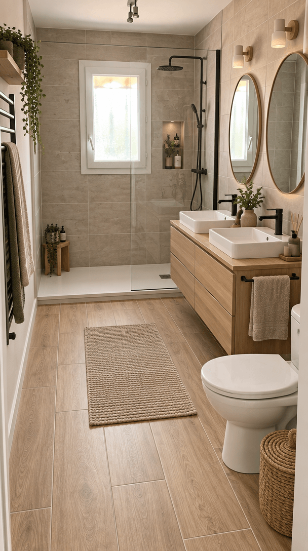Bathroom interior in Scandinavian style — photo by GenRoom AI