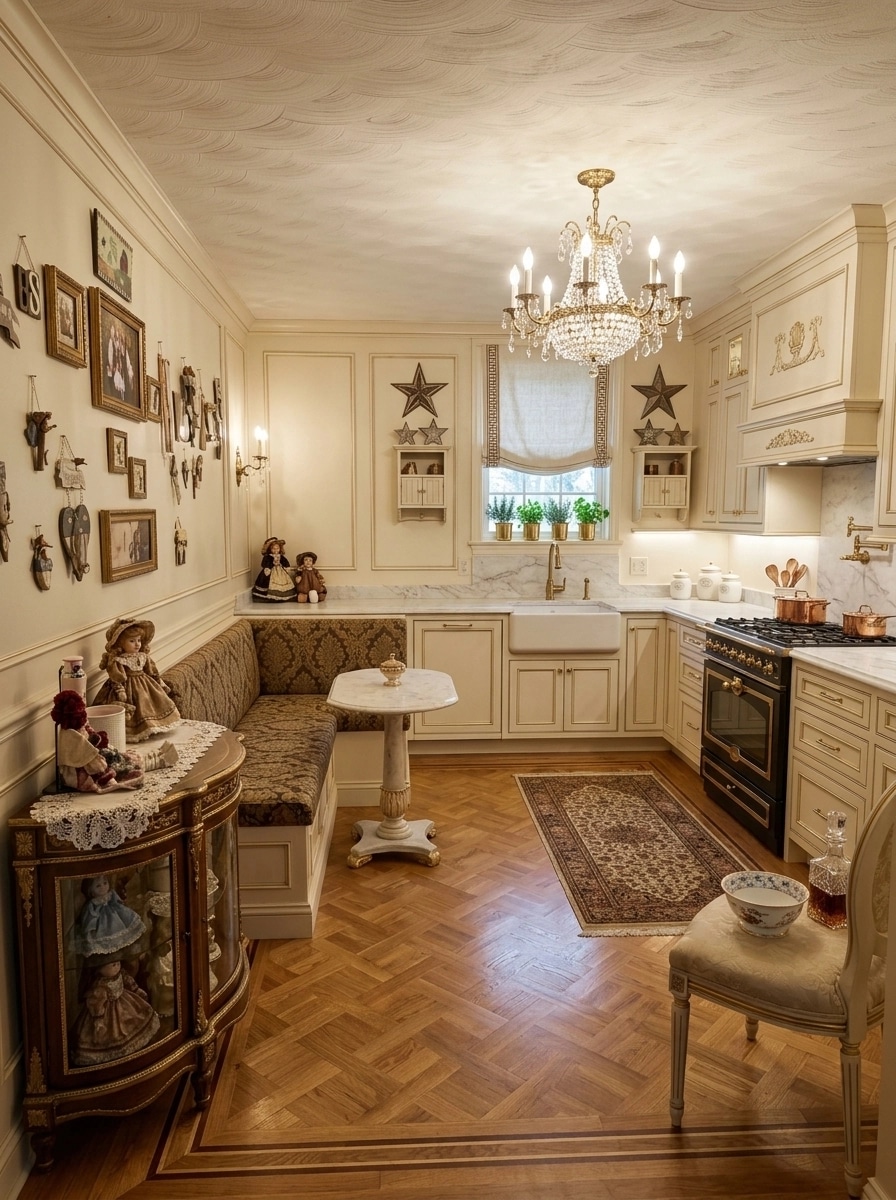 Kitchen interior in Neoclassic style — photo by GenRoom AI
