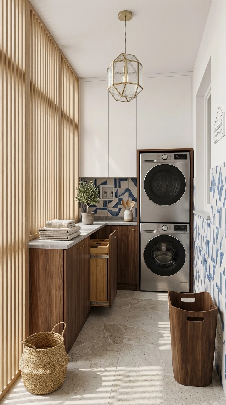Interior design in Portuguese Modern style — laundry by GenRoom AI
