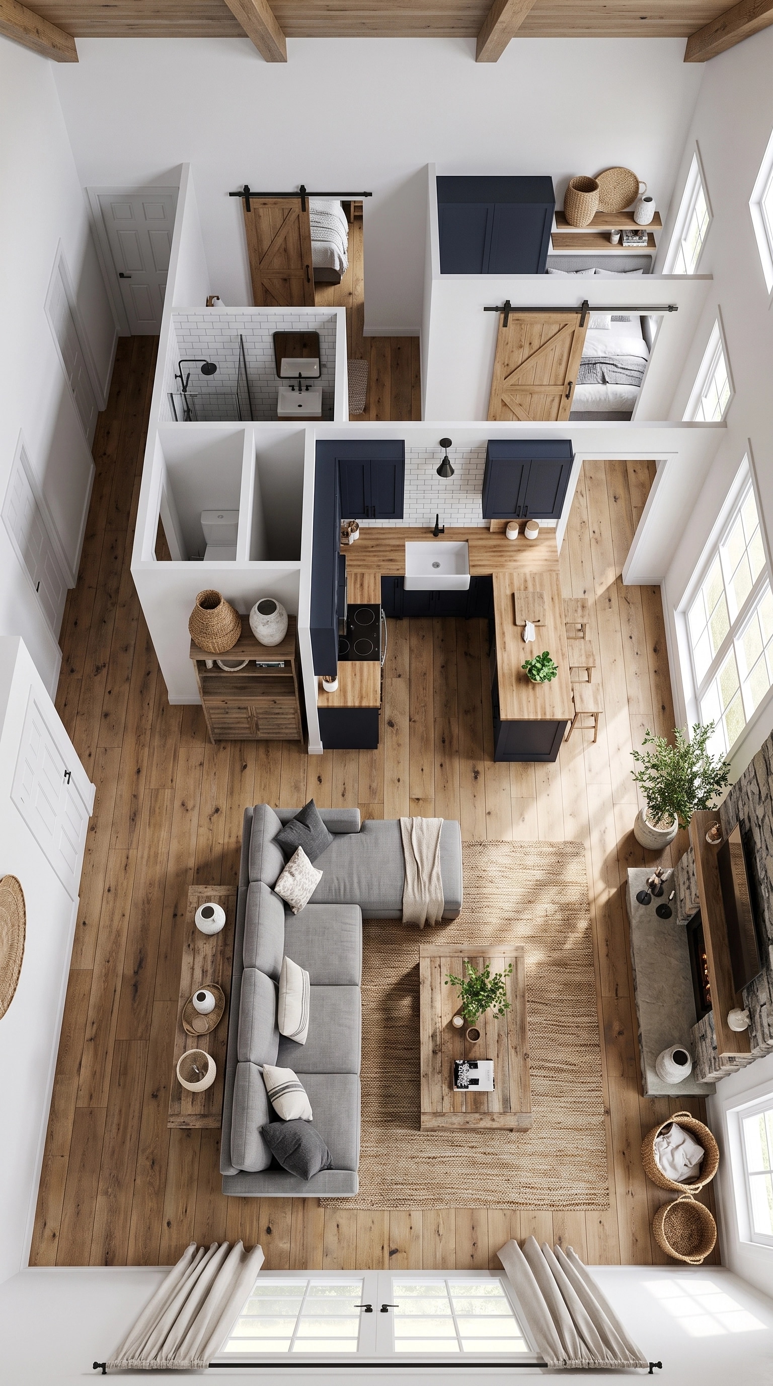 Interior design in Modern Farmhouse style — Living Room by GenRoom AI