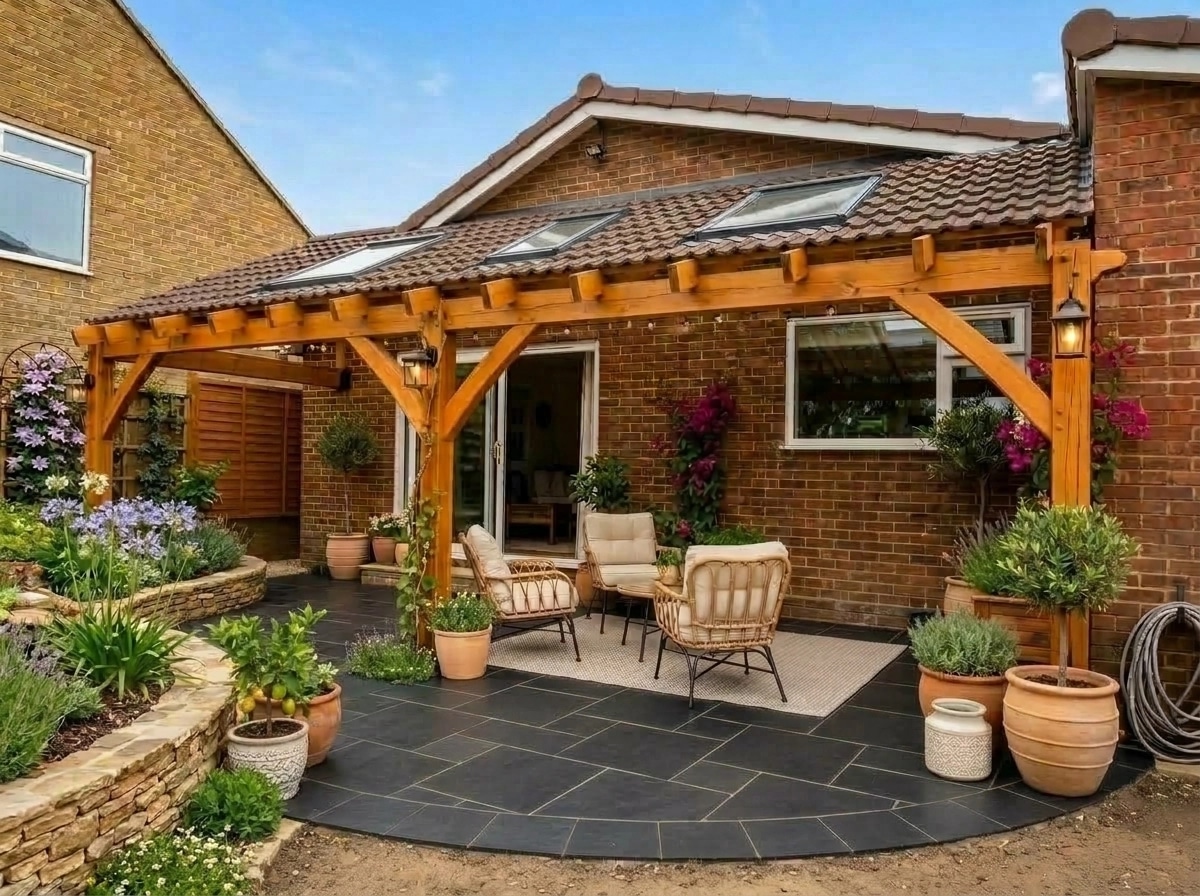 Landscape design in Mediterranean Yard style — Yard by GenRoom AI