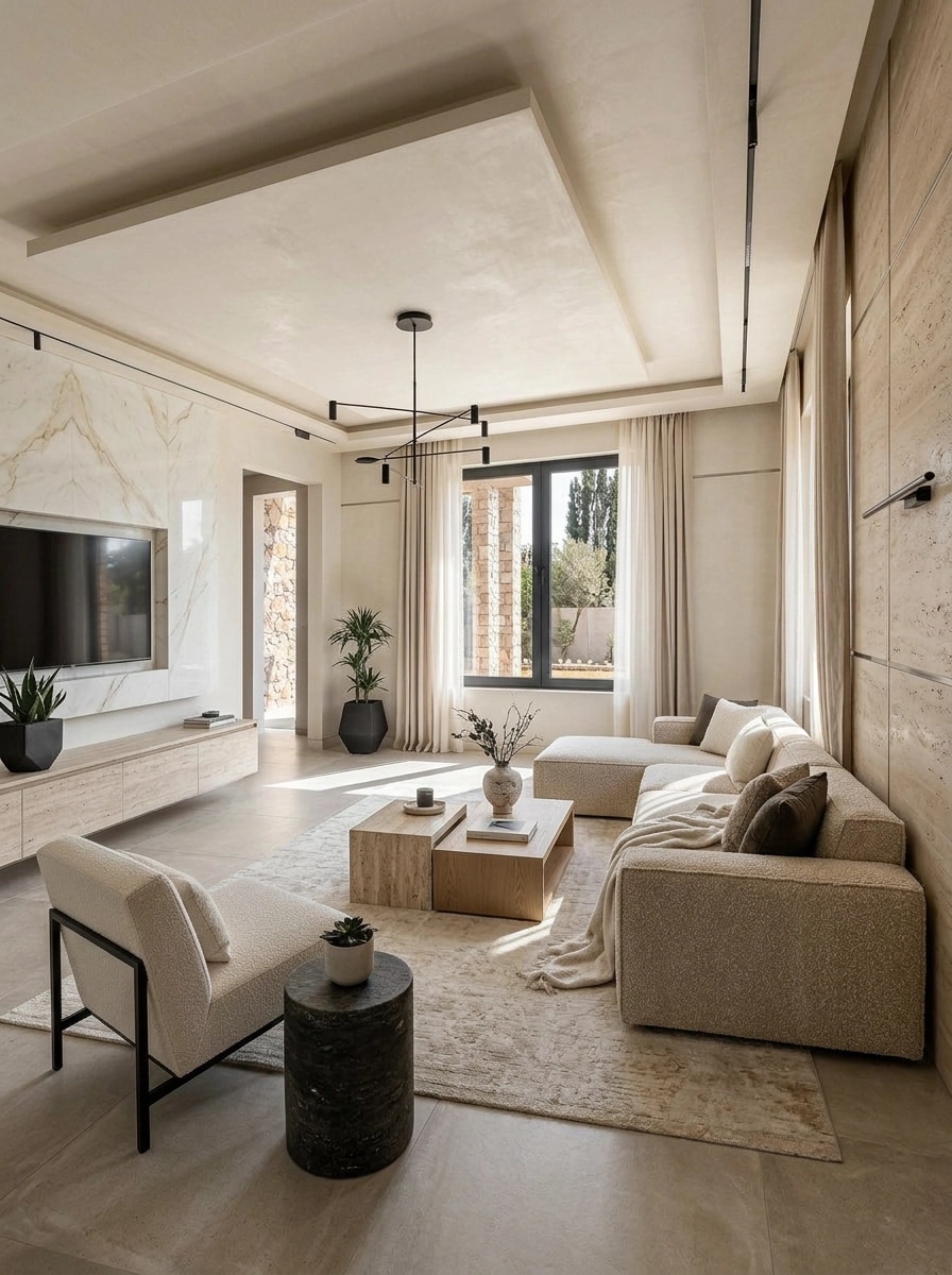 Interior design in Minimalism style — Living Room by GenRoom AI