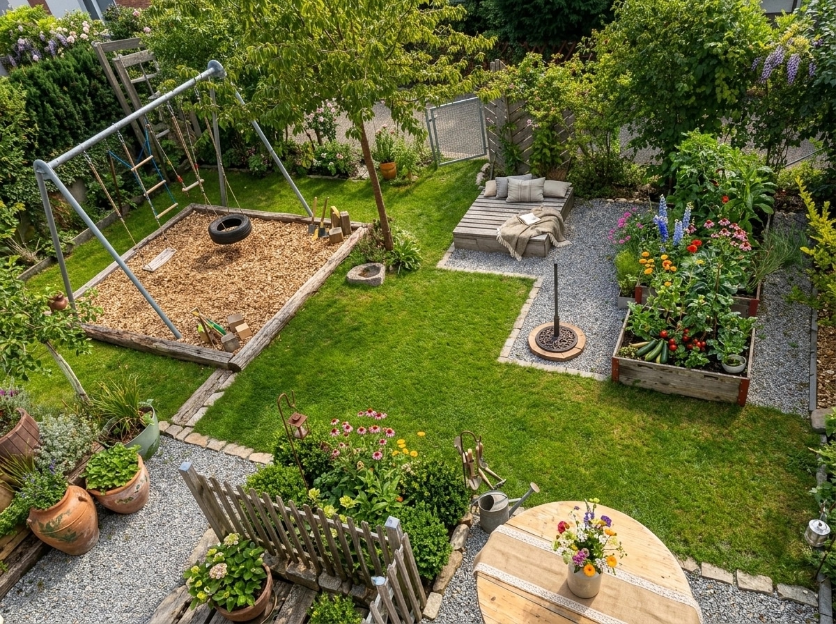 Country Rustic Garden Yard design — yard photo by GenRoom AI