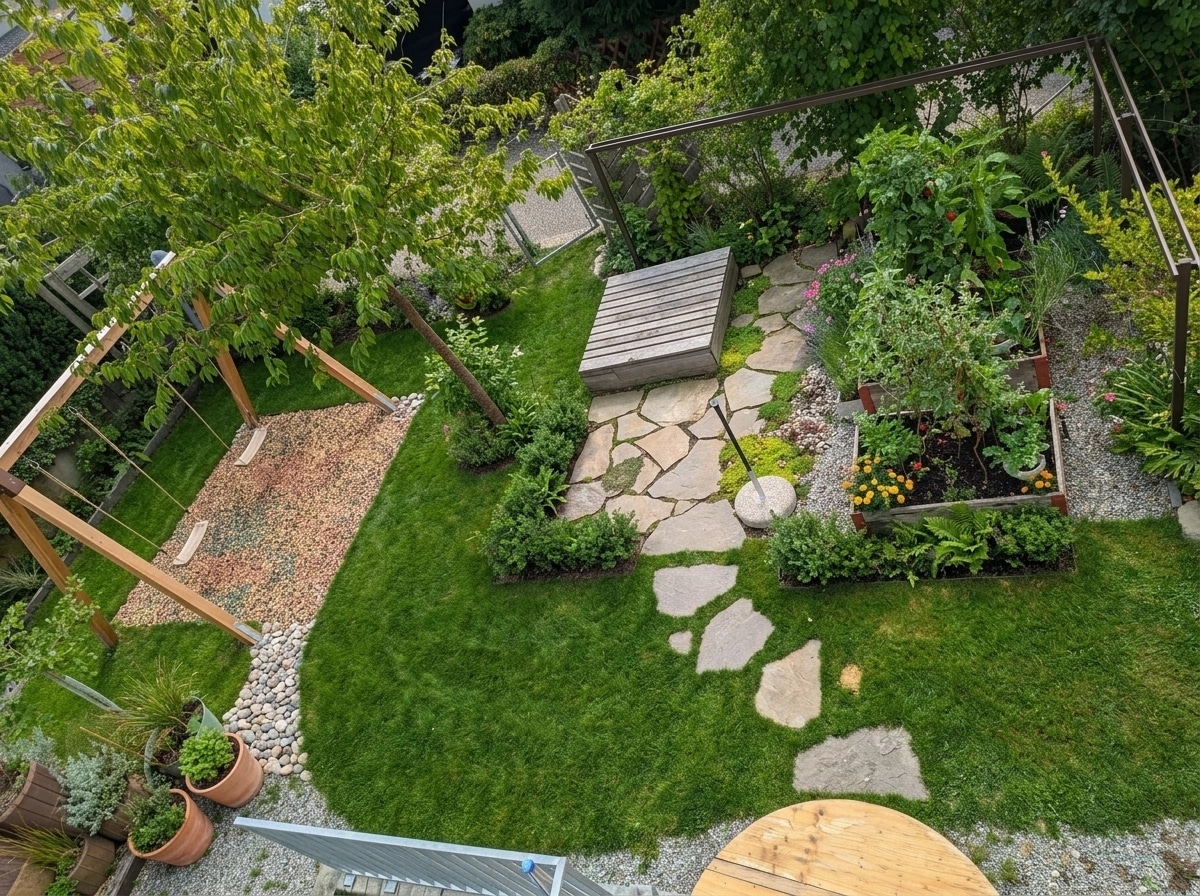 Landscape design in Eco Natural Garden style — Yard by GenRoom AI
