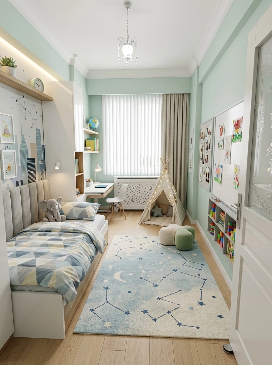 Contemporary Kids Room design — interior photo by GenRoom AI