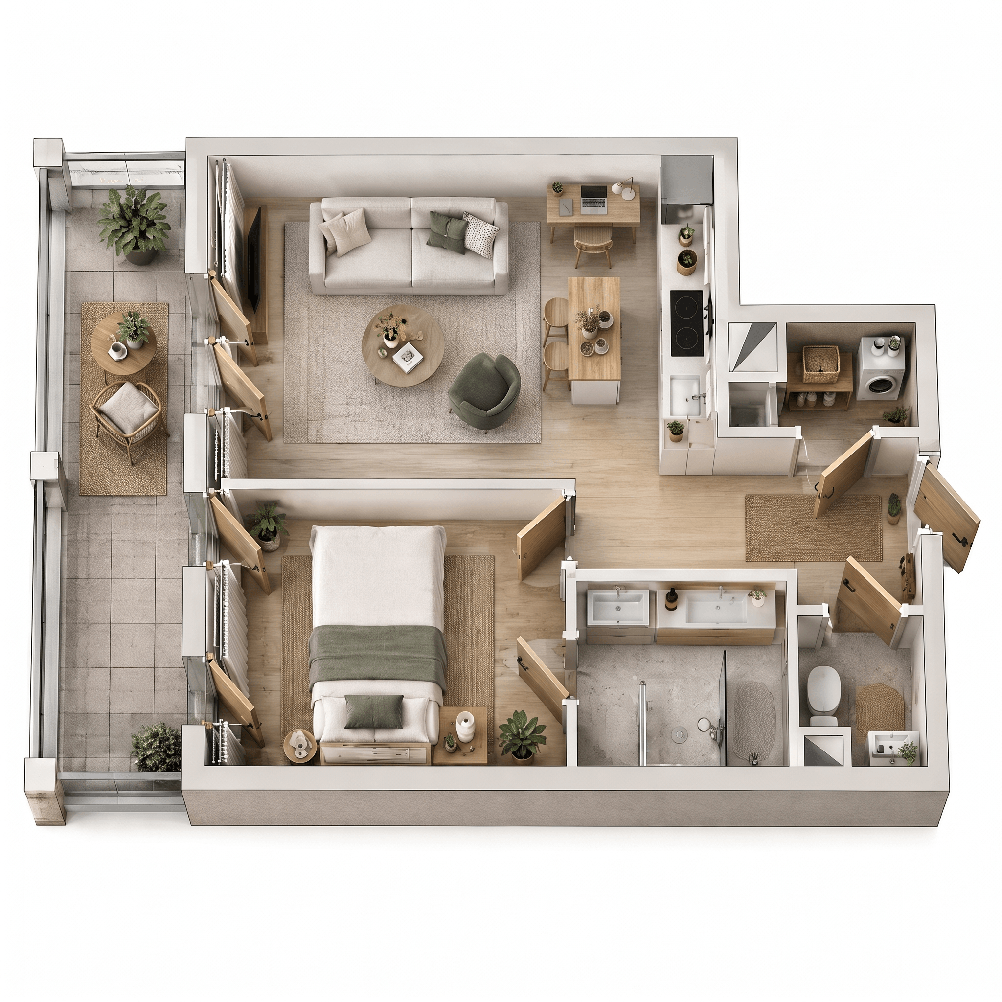 Scandinavian Living Room design — interior photo by GenRoom AI
