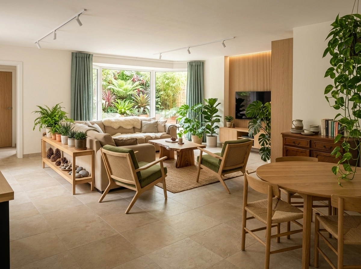 Interior design in Biophilic style — Living Room by GenRoom AI