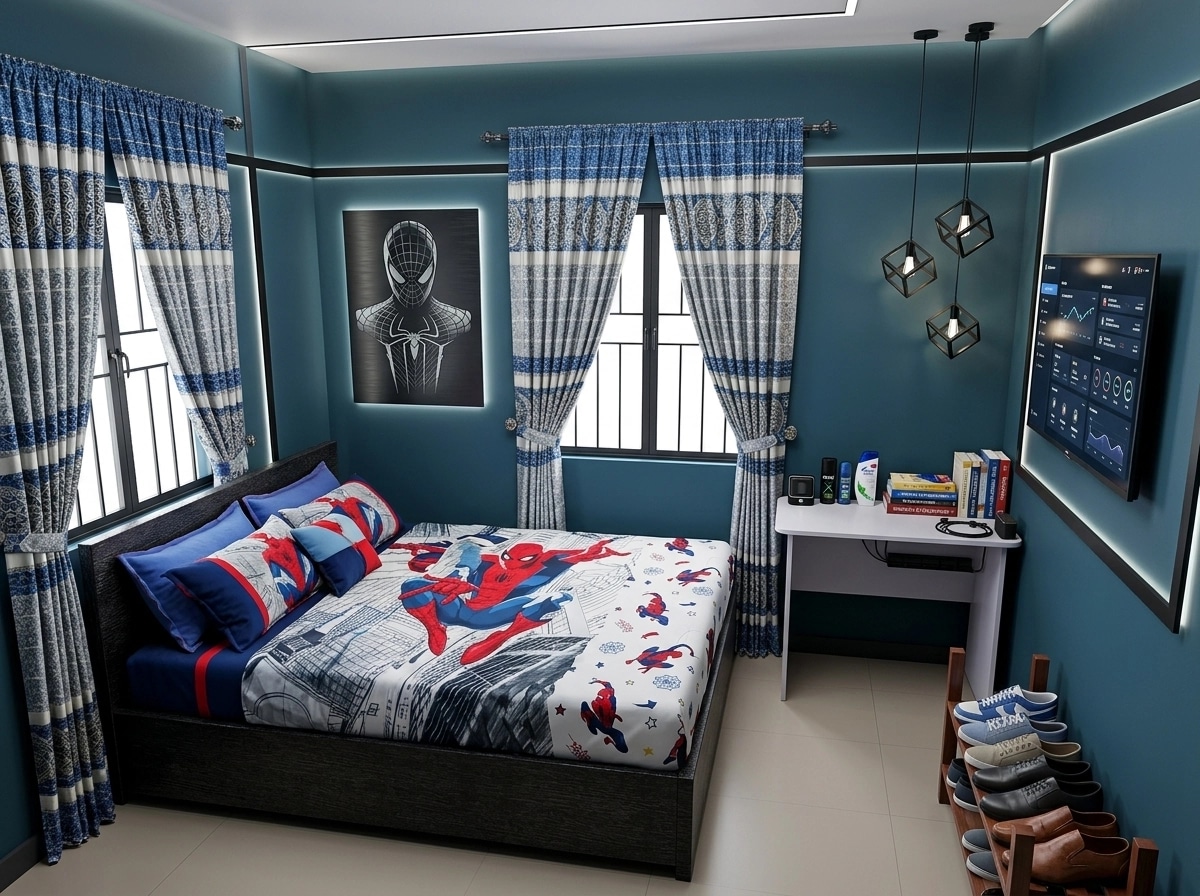 Interior design in Blacktec style — Bedroom by GenRoom AI