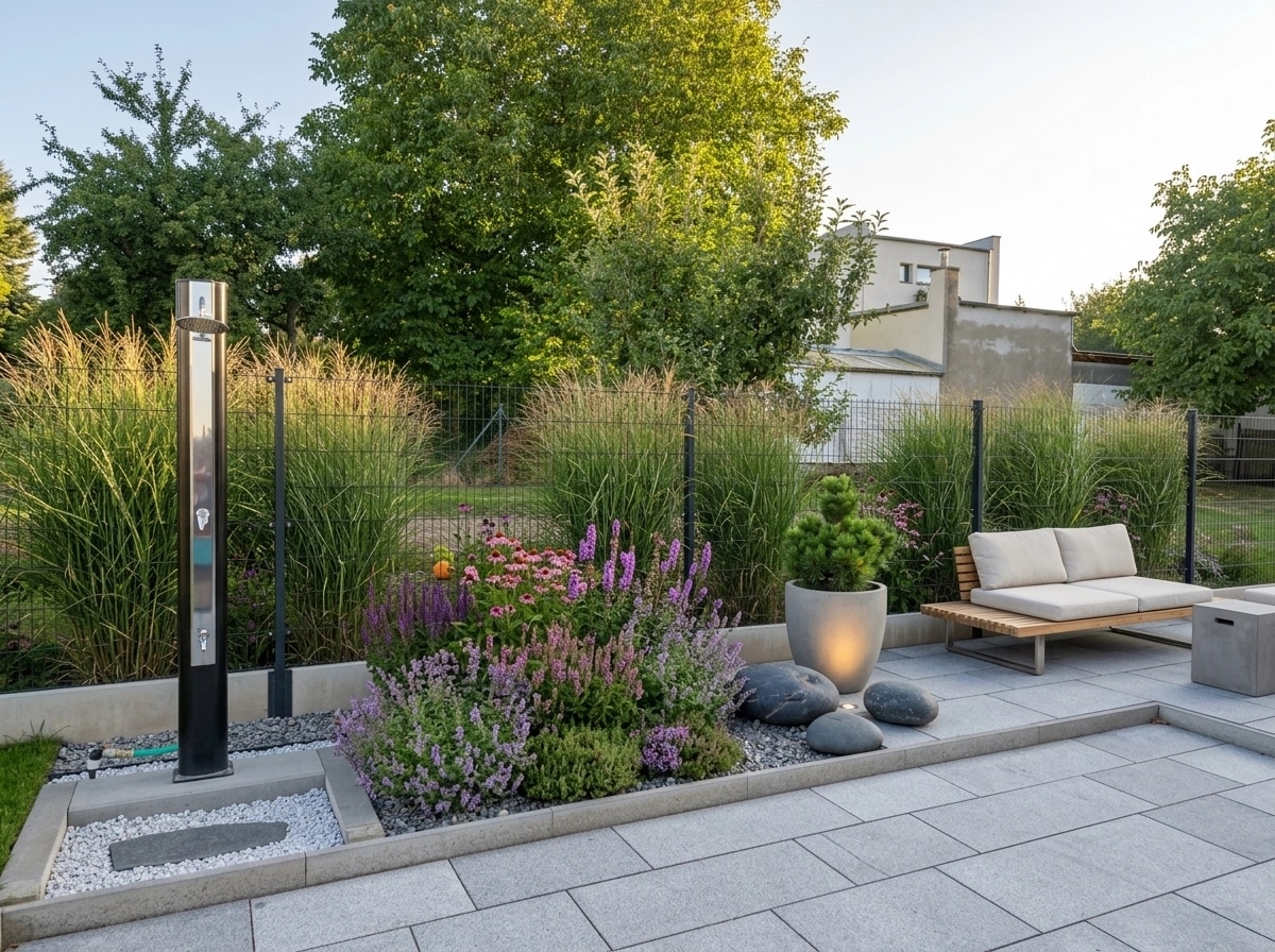 Landscape design in Scandinavian Garden style — Yard by GenRoom AI