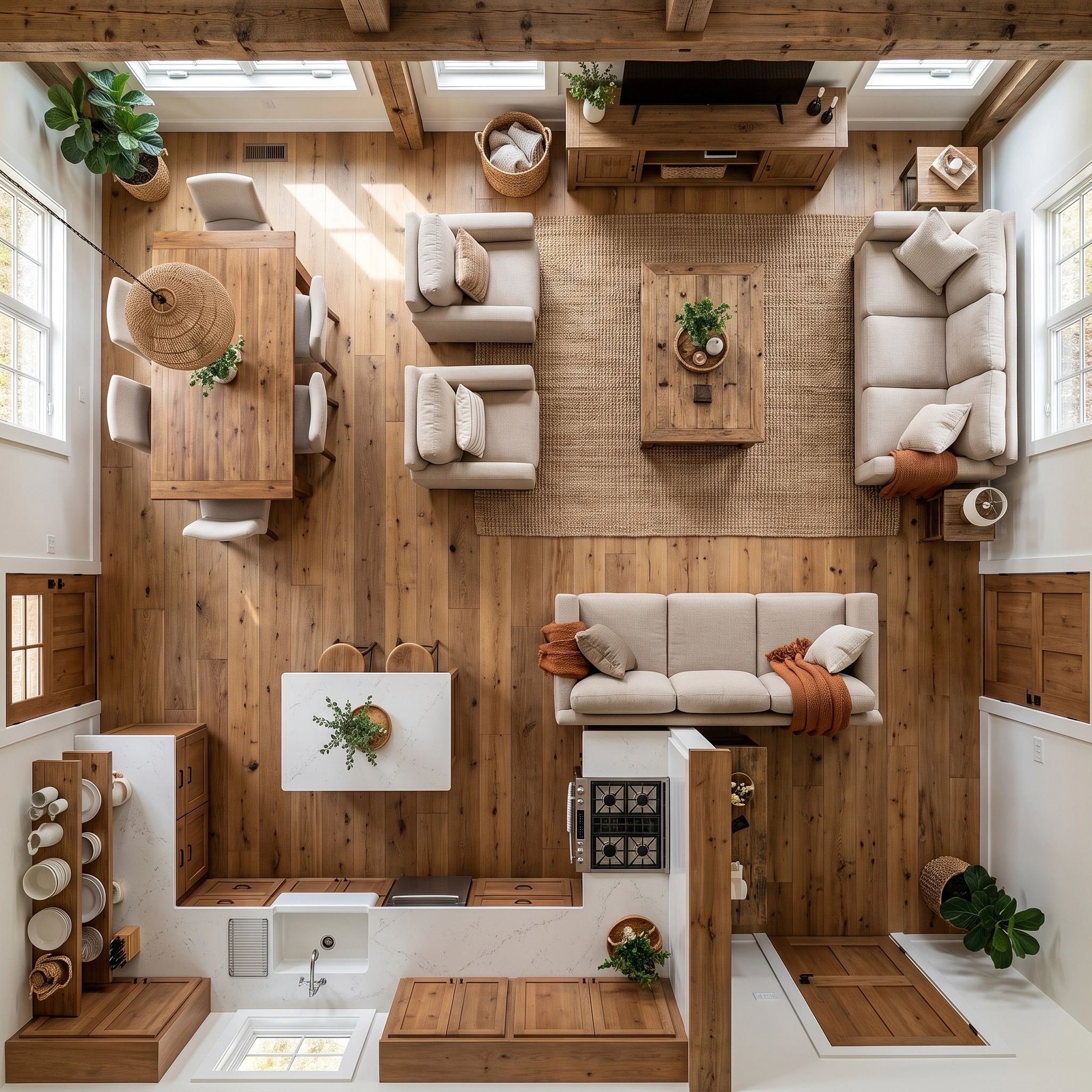 Modern Farmhouse Living Room design — interior photo by GenRoom AI