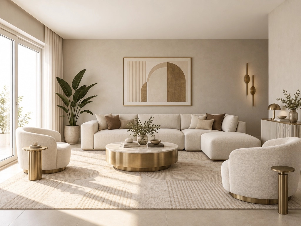 Interior design in Minimalism style — Living Room by GenRoom AI