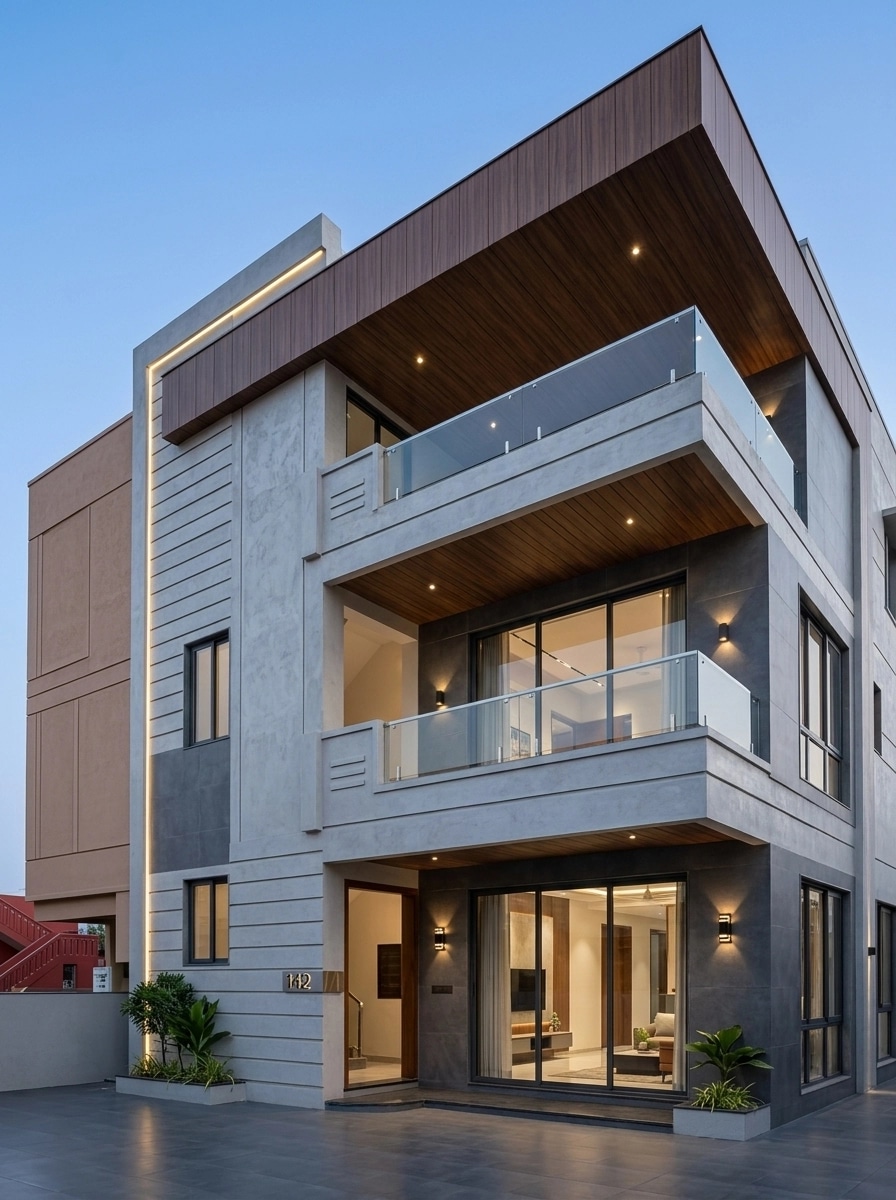 Facade design in Contemporary Facade style — Facade by GenRoom AI
