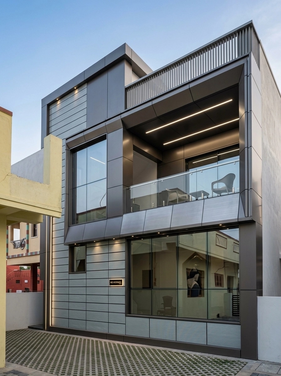 Hi-Tech Facade Façade design — facade photo by GenRoom AI