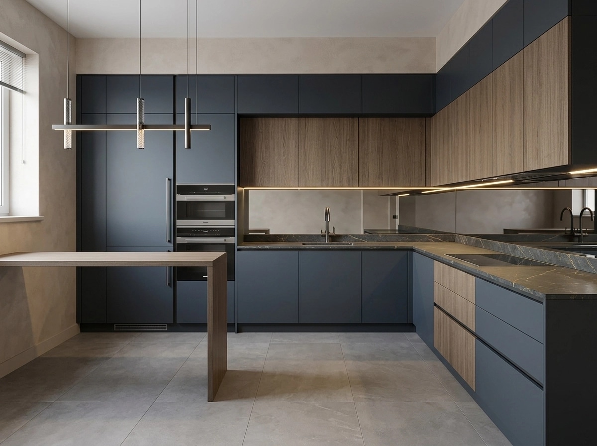 Kitchen interior in Contemporary style — photo by GenRoom AI