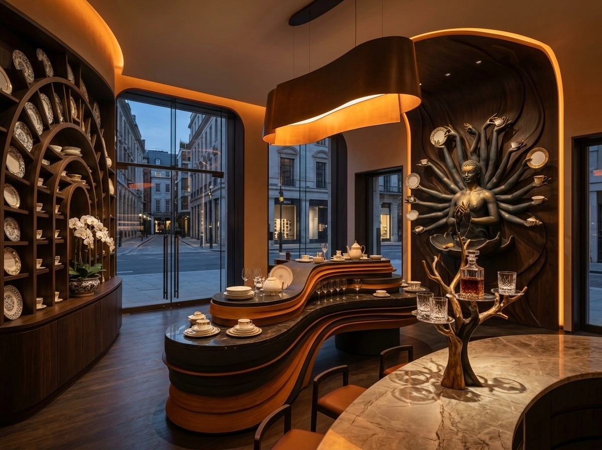 Interior design in Transitional style — showroom by GenRoom AI
