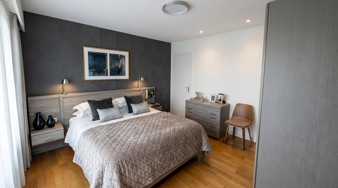 Contemporary Bedroom design — interior photo by GenRoom AI