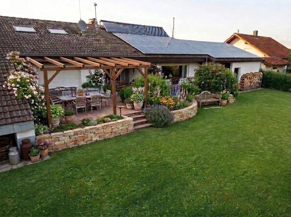 Country Rustic Garden Yard design — yard photo by GenRoom AI