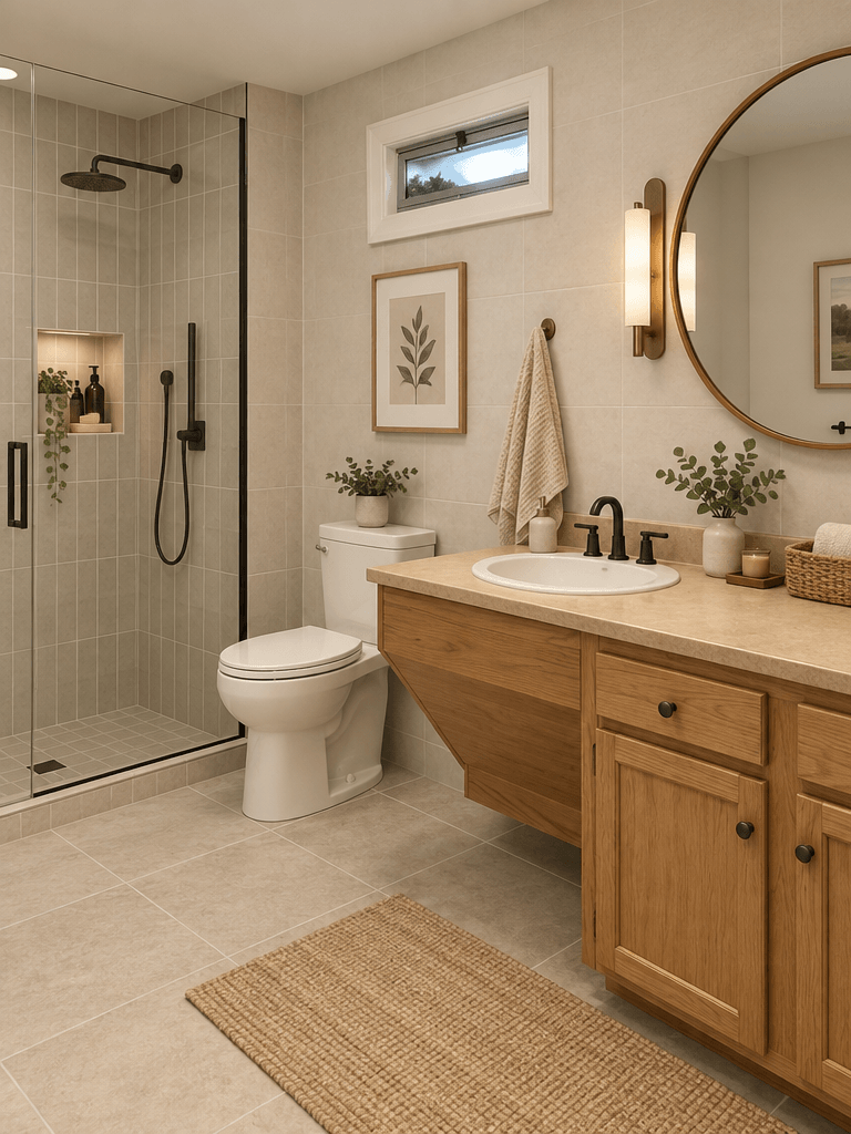 Scandinavian Bathroom design — interior photo by GenRoom AI