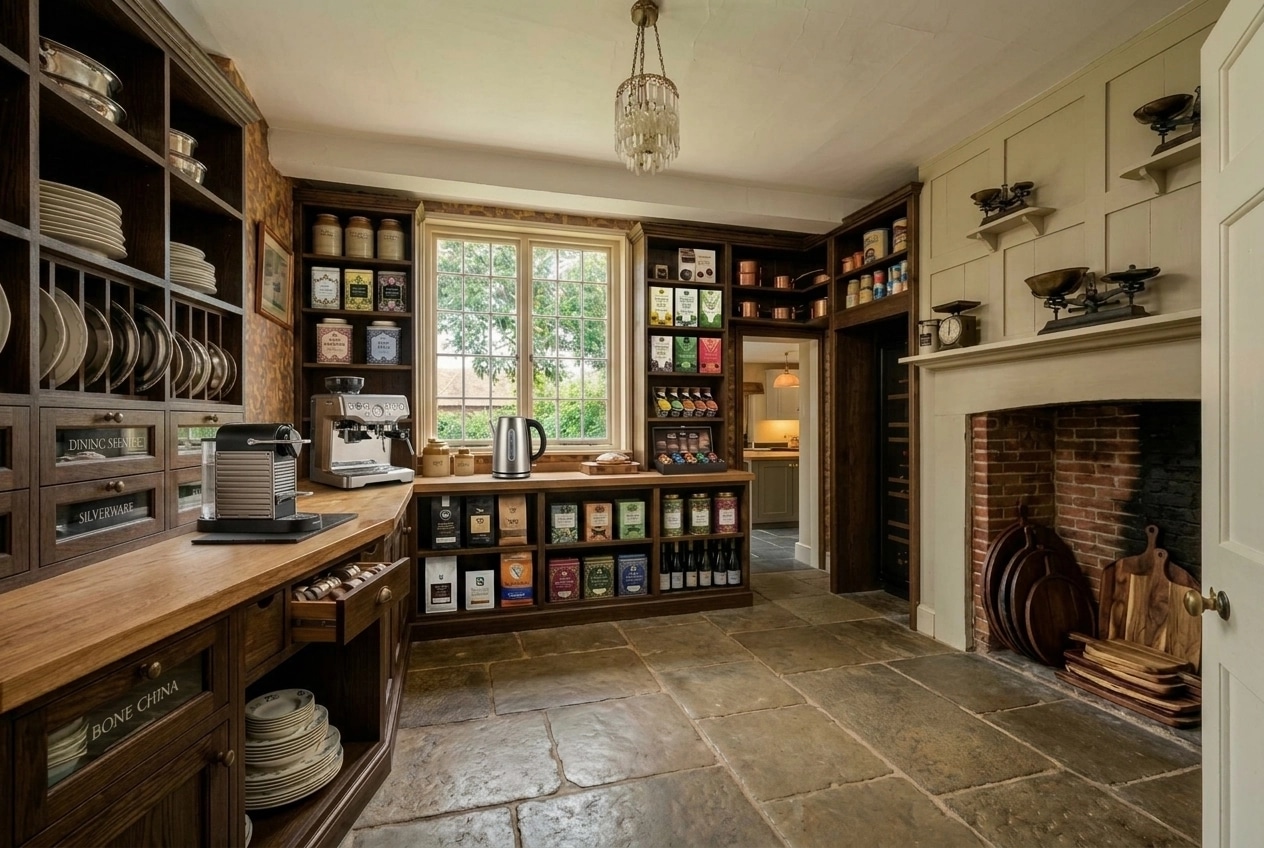 Design de interiores em estilo British — pantry por GenRoom AI