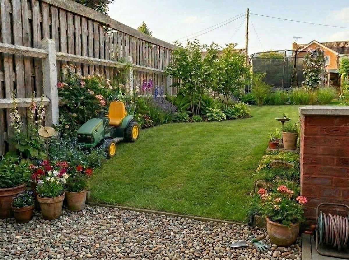 Landscape design in English Cottage Garden style — Yard by GenRoom AI