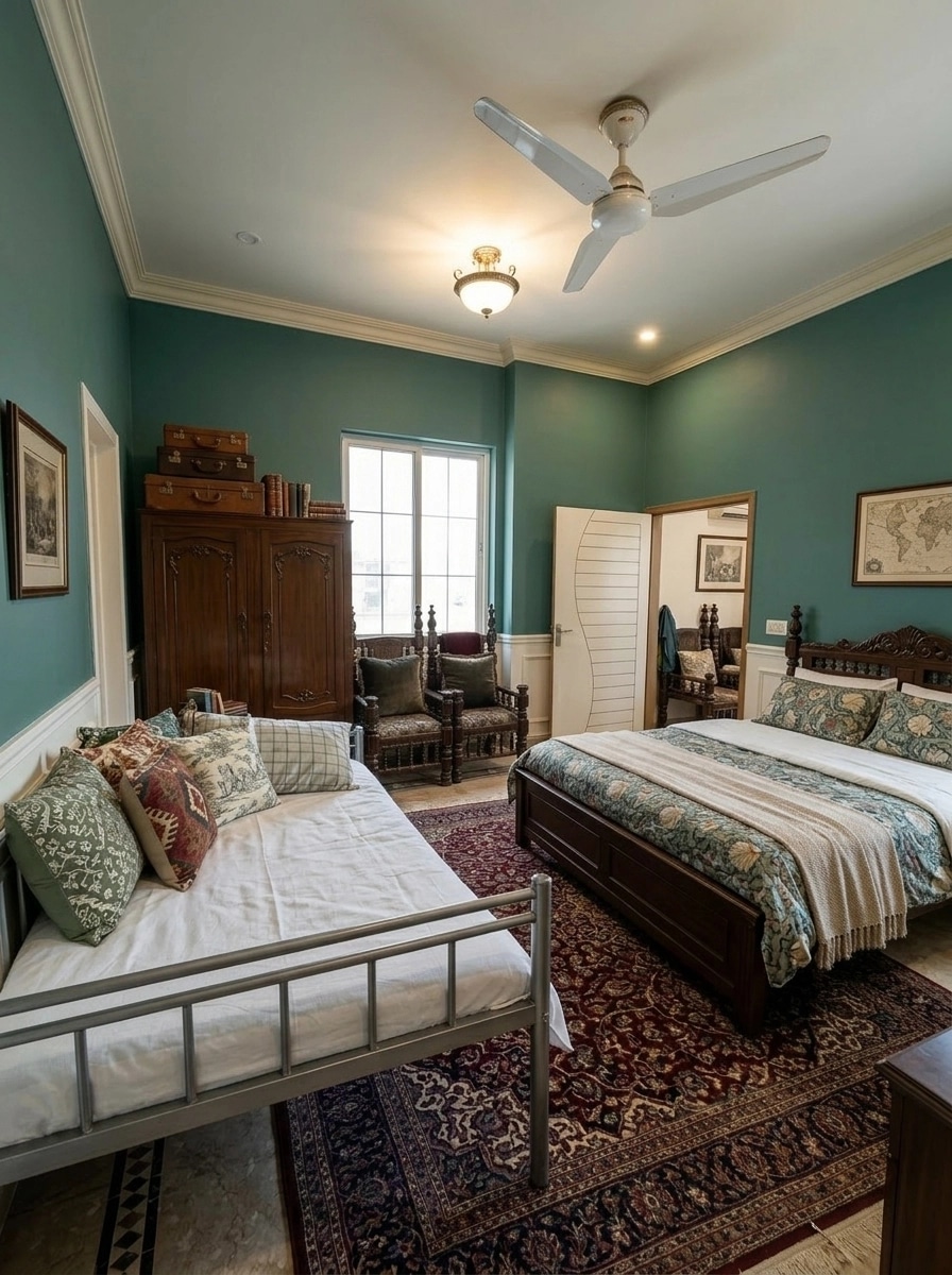 British Bedroom design — interior photo by GenRoom AI