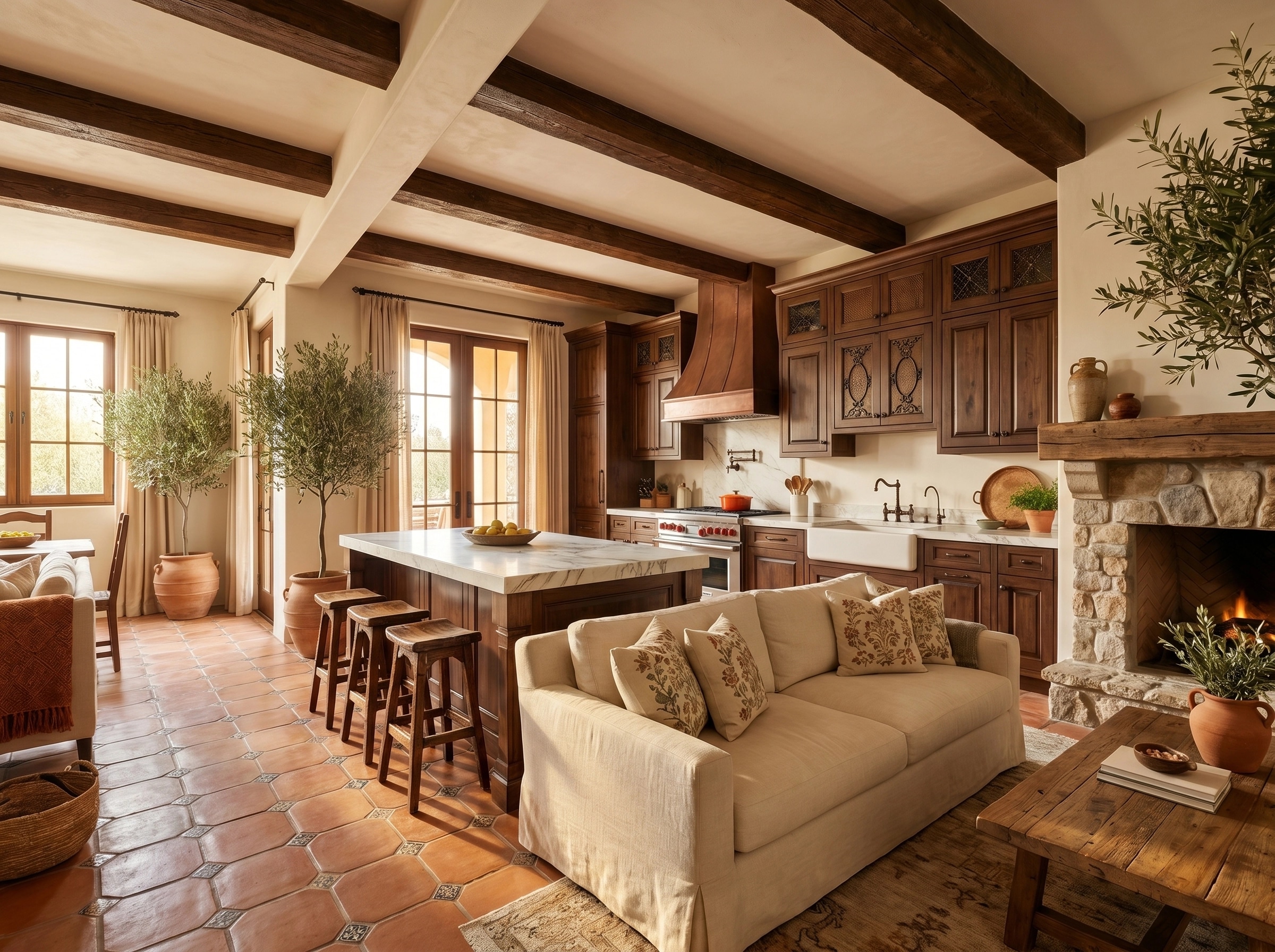 Interior design in Mediterranean style — Living Room by GenRoom AI