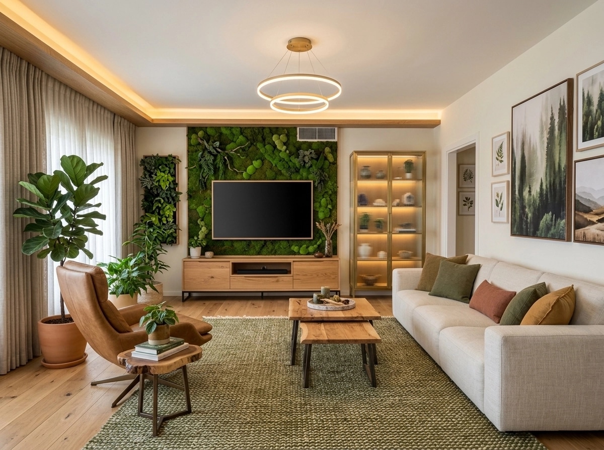 Interior design in Biophilic style — Living Room by GenRoom AI